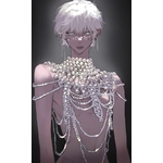COLLIER PERLES BLANCHES 2