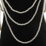 COLLIER PLASTRON PERLES BLANCHES  5