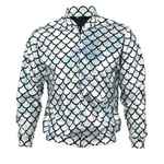 blouson bombers argent ecailles de poisson 1