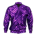 blouson bombers metal violet ecailles 1