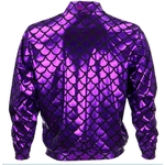 blouson bombers metal violet ecailles 2