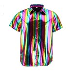 CHEMISE MANCHES COURTES METALLISEE RAINBOW