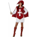 D2GUISEMENT MOUSQUETAIRE FEMME ROUGE