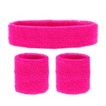 set bandeau poignees fluo rose 1