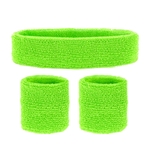 set bandeau et poignees vert fluo annee 80 1