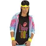 set bandeau et poignees jaune fluo annee 80 2