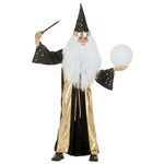 deguisement mage merlin velours noir