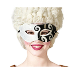 MASQUE LOUP VENITIEN NOIR ET BLANC. 1jpg