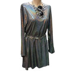 TUNIQUE DISCO LASER ARGENT XXL 2