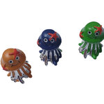 6 figurines poulpes métal argenté 1