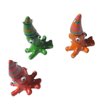 3 figurines resine bebe poulpe metal argenté 2