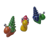 3 figurines resine bébé escargots