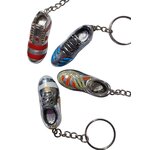porte clefs metal argenté chussure de foot
