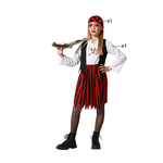 DEGUISEMENT PIRATE FILLE ROUGE ET NOIRE