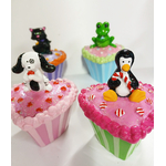 cup cake coeur dragee animaux 1
