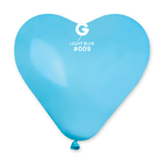 ballon latex coeur bleu-clair-44cm-25-pieces