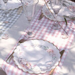 ROULEAU CHEMIN DE TABLE VICHY ROSE 10 M 1