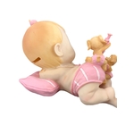 tirelire bebe fille resine 2