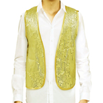 GILET SANS MANCHE PAILLETTES OR
