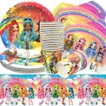 KIT 41 PIECES ANNIVERSAIRE RAINBOW HIGH POUPEES