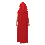 CAPE A CAPUCHE LONGUE VELOURS ROUGE 1jpg