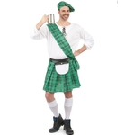 deguisement ecossais irlandais vert adulte