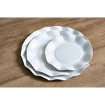 5 SOUS ASSIETTES 34 CM BLANC PERLE 1