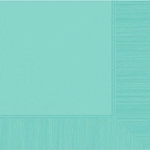 50 SERVIETTES 33 X 33 TURQUOISES