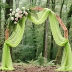 TISSU ORGANZA VERT ANIS 2