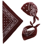 bandana coton marron 1