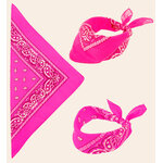 bandana coton fuschia 1