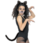 set chat noir fourrure et paillettes 1