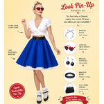 jupe rock pin up bleu royal