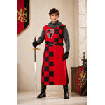 surcot medieval rouge et noir