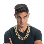 COLLIER CHAINE RAPPEUR GROSSES MAILLE DORE 70 CM