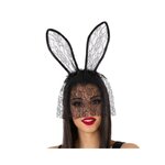 DIADEME SERRE  TETE OREILLES LAPIN DENTELLE