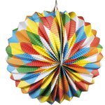 LAMPION PAPIER MULTICOLORE 22 CM