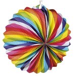 LAMPION PAPIER MULTICOLORE 22 CM  2
