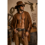 PONCHO PEAU DE PECHE MARRON 2