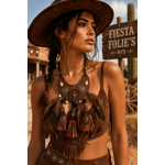 COLLIER SIMILI ET PLUMES WESTERN INDIEN