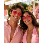 lunettes plexi roses coeur