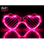 lunettes coeurs lumineuses roses
