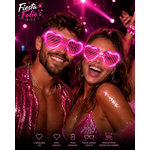 lunettes coeurs lumineuses roses 1