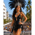 ROBE DISCO SALSA NOIR BRESIL