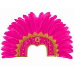 COIFFE BRESILIENNE A  PLUMES ROSE FUCHSIA