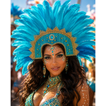 COIFFE BRESILIENNE BLEU TURQUOISE