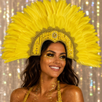 COIFFE BRESLIENNE  PLUMES JAUNES