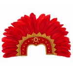COIFFE BRESLIENNE A PLUMES ROUGES