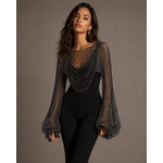 poncho resille rave strass noirs 2