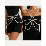 ceinture ou bijou  de corps perles blanches 2